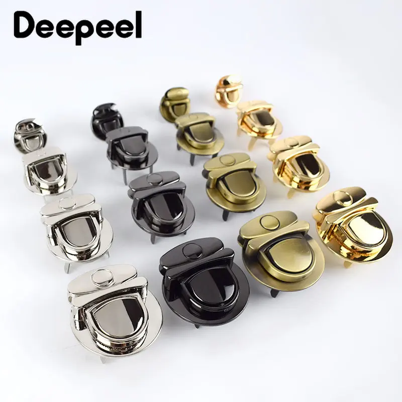 2/5Pcs Metal Turn Lock Snap Buckles for Handbag Women Bag Twist Locks Clasps Closure DIY Latch Buckle Hardware Accessories