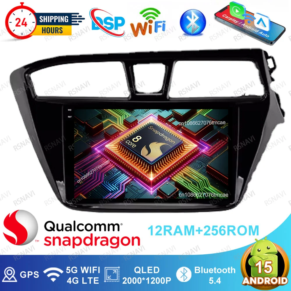 Android 15 Car Radio For Hyundai I20 LHD 2015 -2017 2016 Keychain Tool Box Golf Mk7 Alfa Romeo 159 Cupra Formentor H7 Led Clio 4