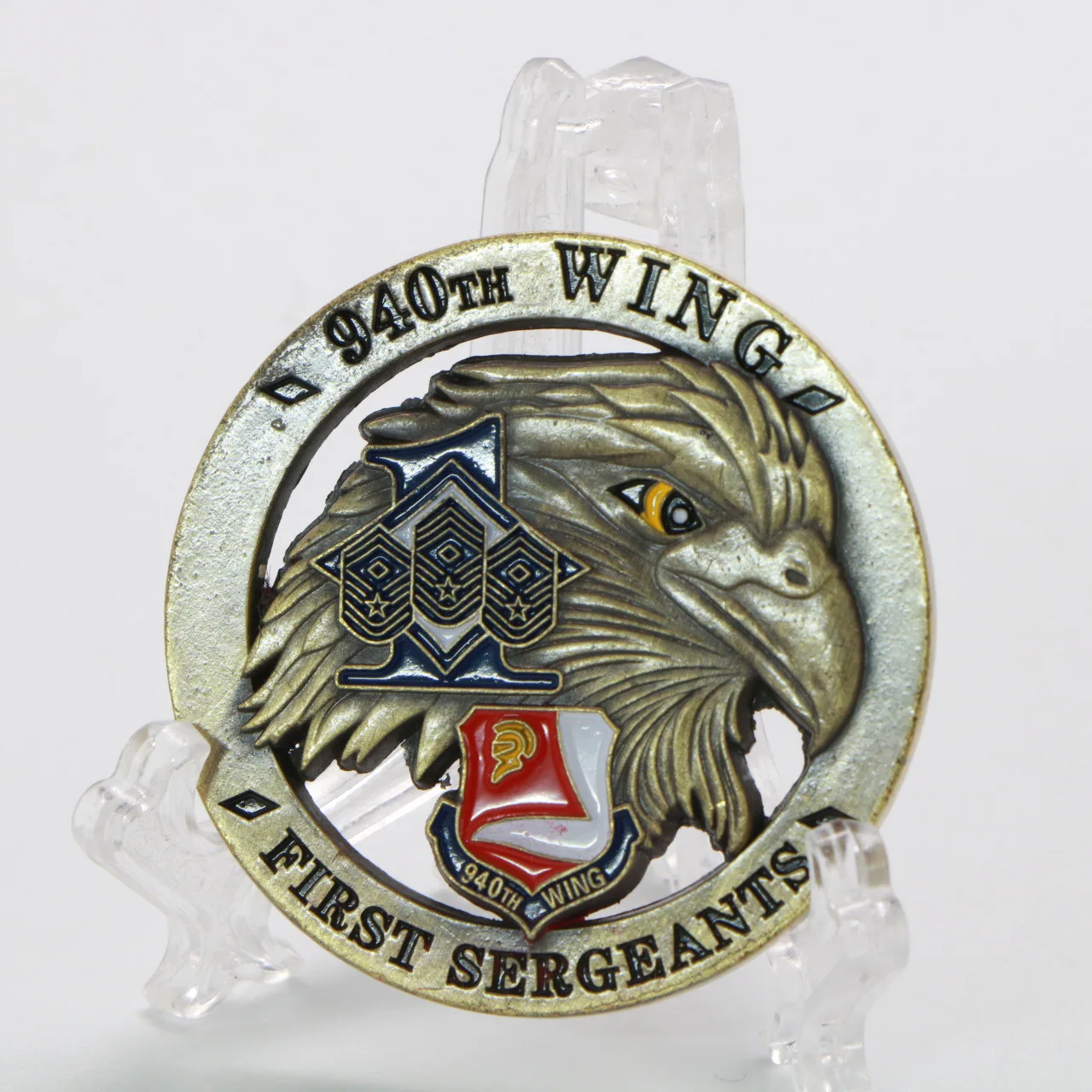 US 940th Wing First Sergeants Copper Plated Souvenir Coin American Veteran Air Force Military Commemorative Coins