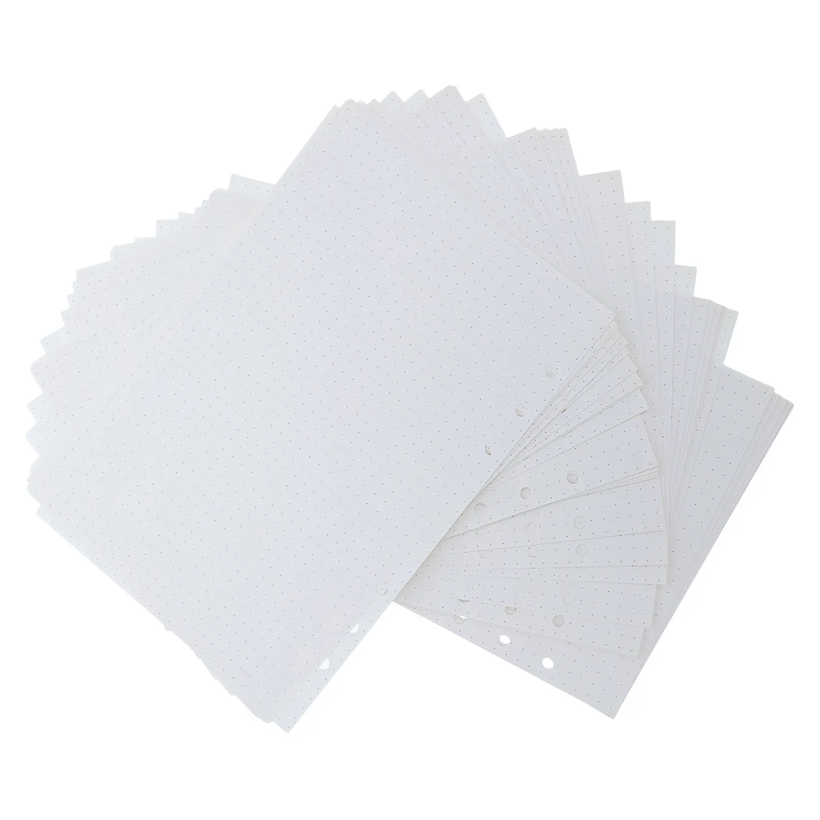 180Pcs A5 Loose Leaf Dot Grid Paper 6 Hole Reinforced Dotted Paper Refill for Calligraphy Sketching Note Taking
