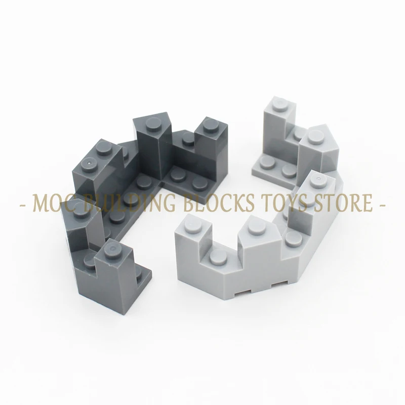 

10pcs/bag MOC 6066 Bricks Castle Turret Top 4x8x2 1/3 Military Fortress DIY Building Blocks Construction Assembled Toys