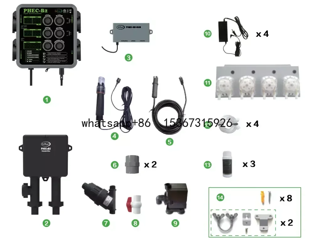 Hydroponics smart garden PHEC controller for indoor growing vertical farming container farming