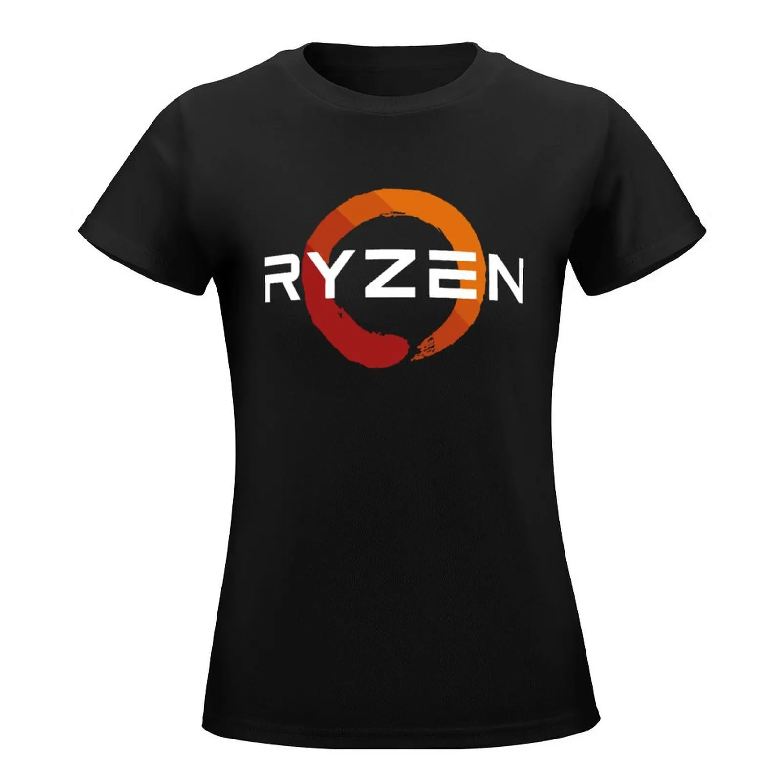 Camiseta Ryzen feminina, tops bonitos, suor, roupas de secagem rápida