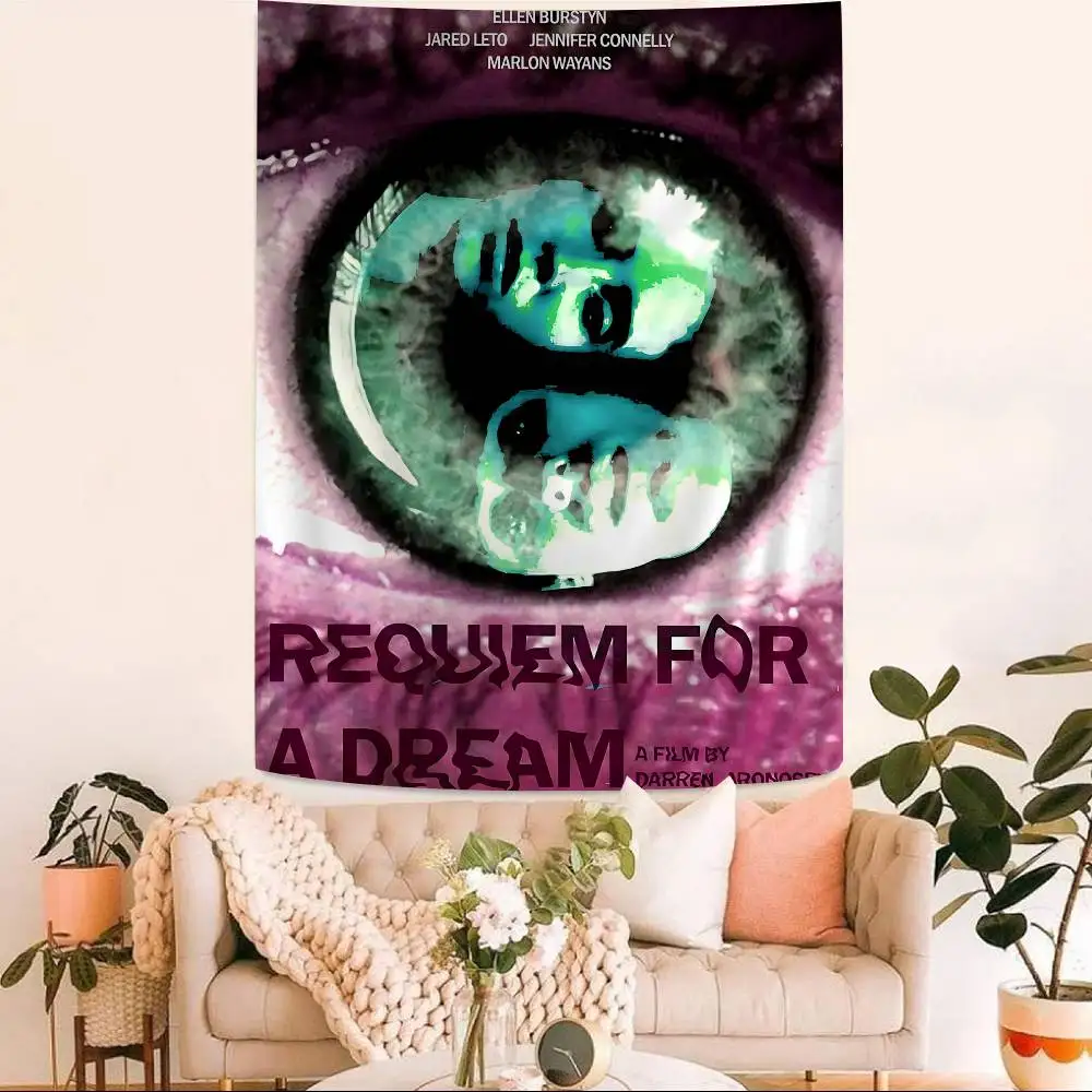 Classic Movie R-Requiem for A D-Dream DIY Wall Tapestry for Living Room Home Dorm Decor Wall Art Decor