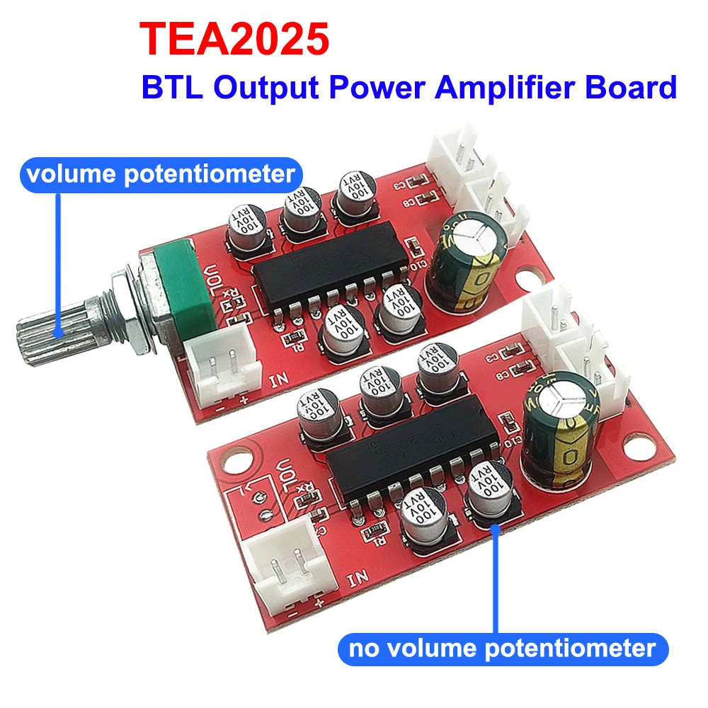 DC3V-10V tea2025 mono btl ausgang leistungs verstärker platine dc netzteil mit volumen potentiometer/ohne volumen potentiometer