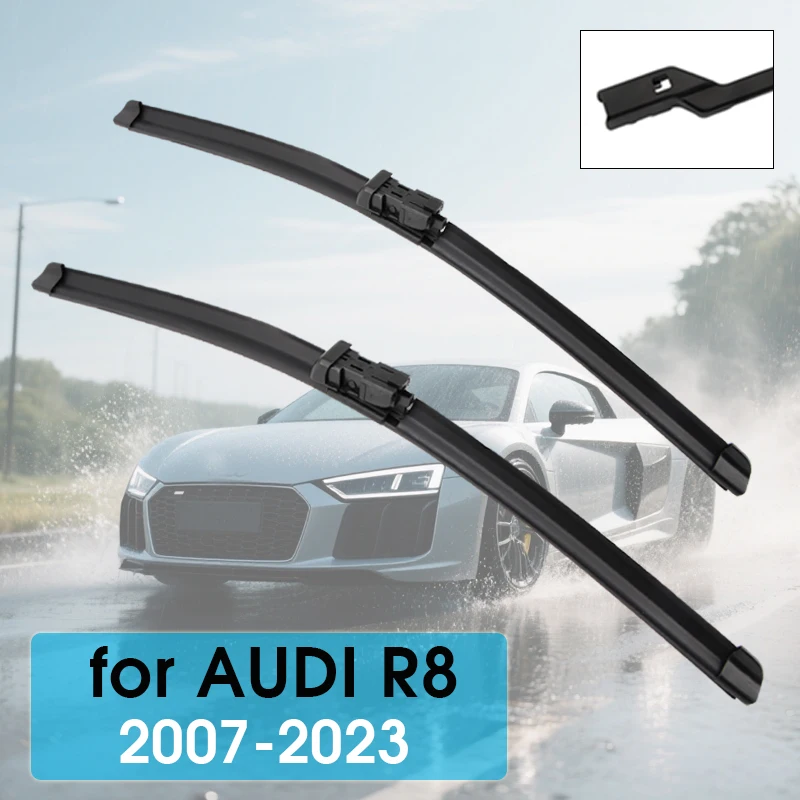 

For AUDI R8 (4S) (42) 2007 to 2023 Car Wipers Front Wiper Blade Fit Push Button Arm Front Windscreen Wipers Auto KAWOO Wipers