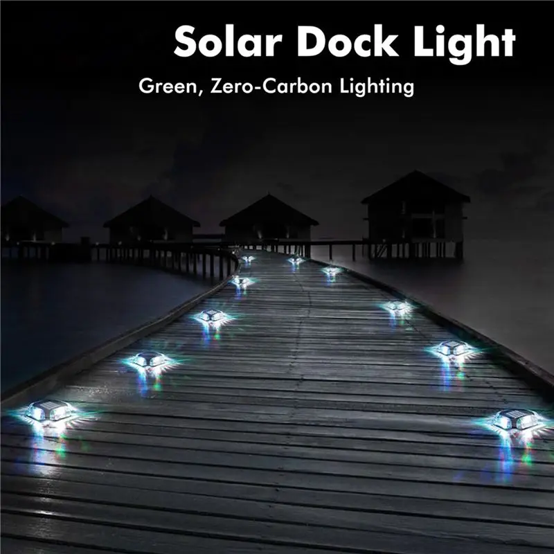 ABUH-12Pack Solar Pool Deck Lights Pool Side Floor Lights,Outdoor Above Ground And Inground Swimming Pools Accessories