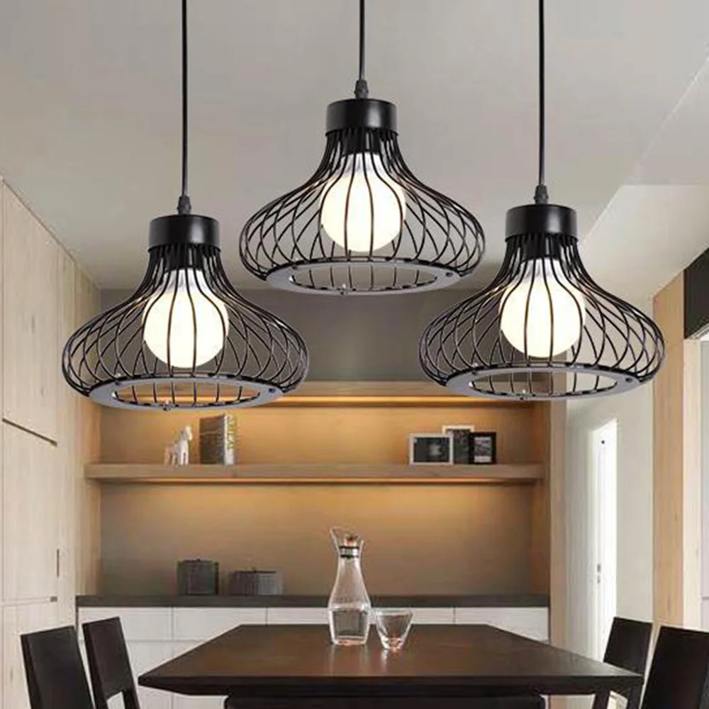 الثريا غرفة الطعام الثريا أباجورة مطعم مصباح الذهب الأسود الثريا الصناعية Win D الشمال مصباح بسيط Bedroo