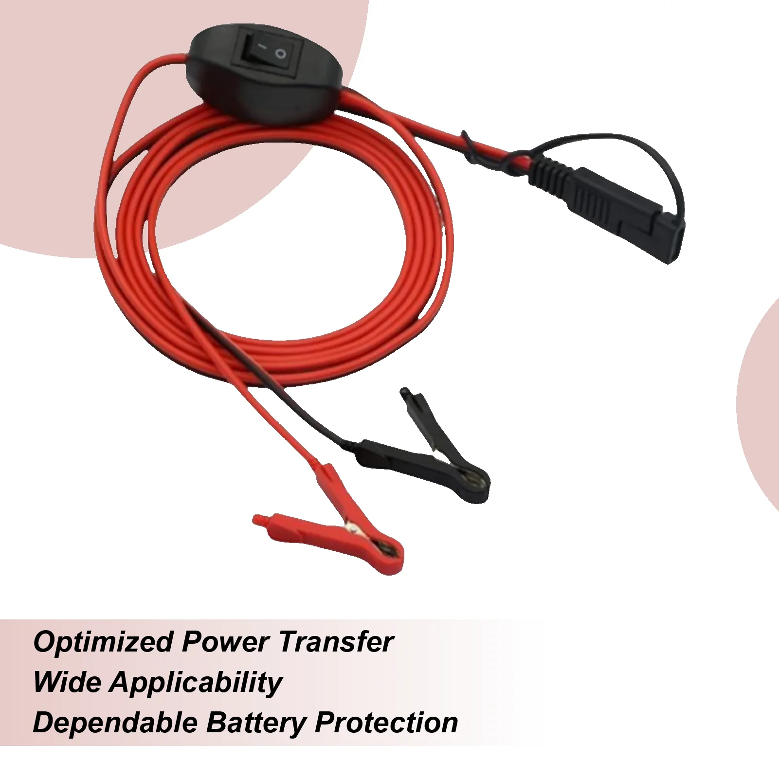 

Кабель аккумулятора, шнур зарядного устройства для мотоцикла с кнопкой, быстрый разъем, адаптер SAE для автомобиля, квадроцикла, прицепа, газонокосилки, автофургона, трактора