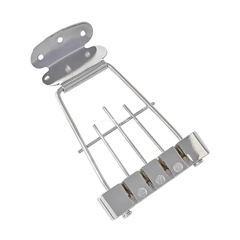 4 Strings Tailpiece Trapeze for Electric Guitar Tail Archtop Tailpiece Bridge Replacement Parts Bass Tailpiece Bridge