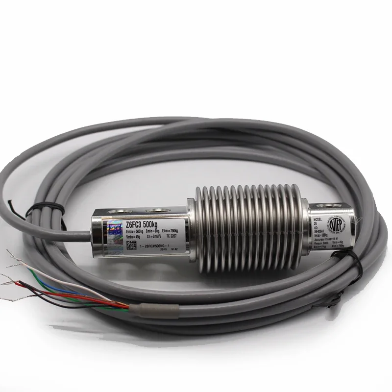 "مستشعر الوزن 500 كجم/1T - خلية تحميل منفاخ من الفولاذ المقاوم للصدأ Z6FC3 IP68