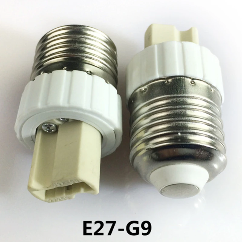 

E26/E27 to G9 Extender Socket Adapter Chandelier Converter Lamp Light Bulb Holder White Ceramic PBT Flame Retardant