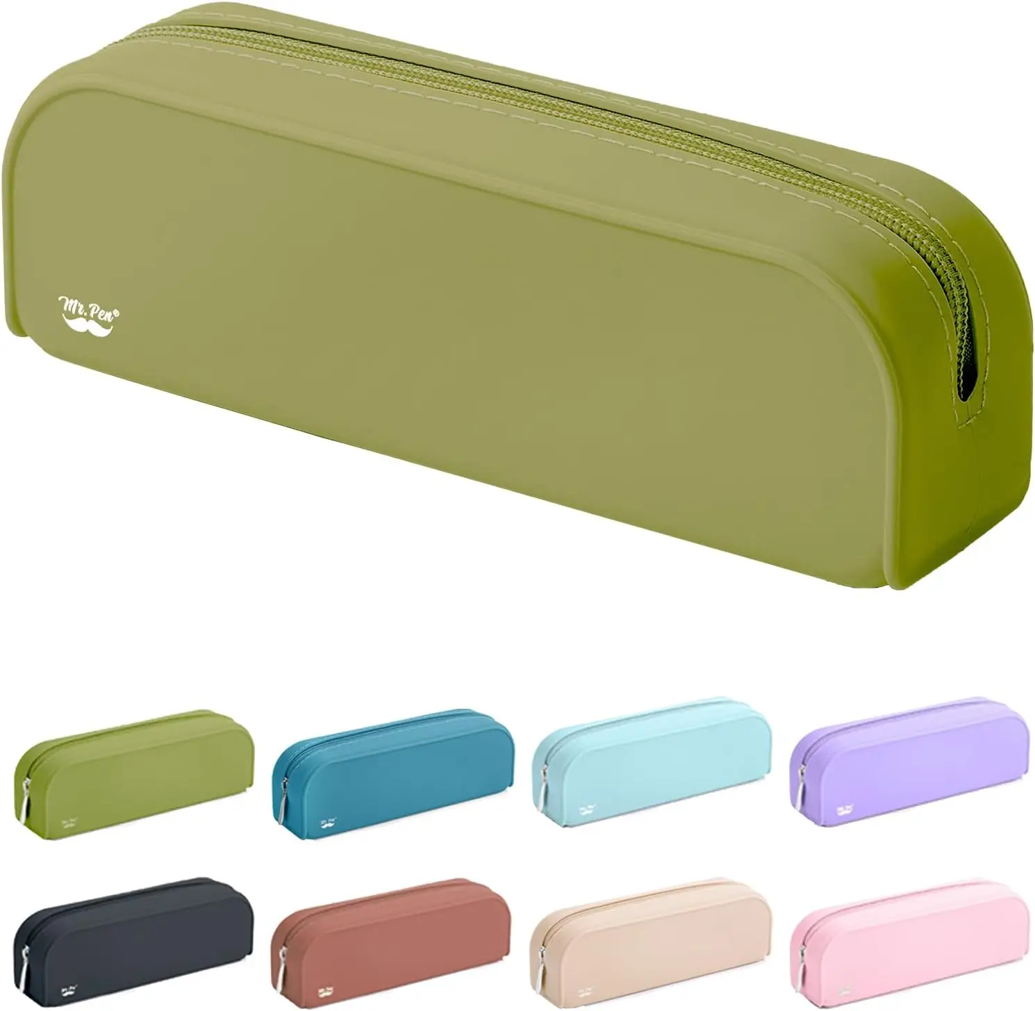 

Aesthetic Silicone Pencil Case, Multifunctional Makeup Pouch for Women, Durable Stationery Organizer