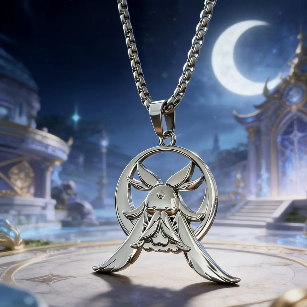 Collier pendentif Columbina Kuuhenki du jeu Genshin Impact, accessoire de cosplay, accessoire de costume d'Halloween, cadeau d'anniversaire
