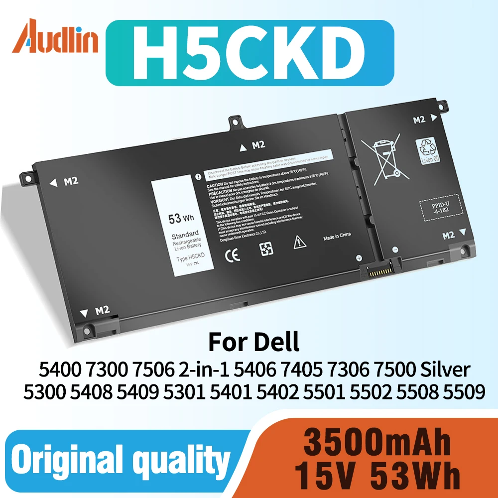 15V 53Wh H5CKD Battery for Dell Inspiron 5300 5401 5408 5409 5501 5508 5400 7405 7300 7500 Latitude 3410 3510 Vostro 5300 5301