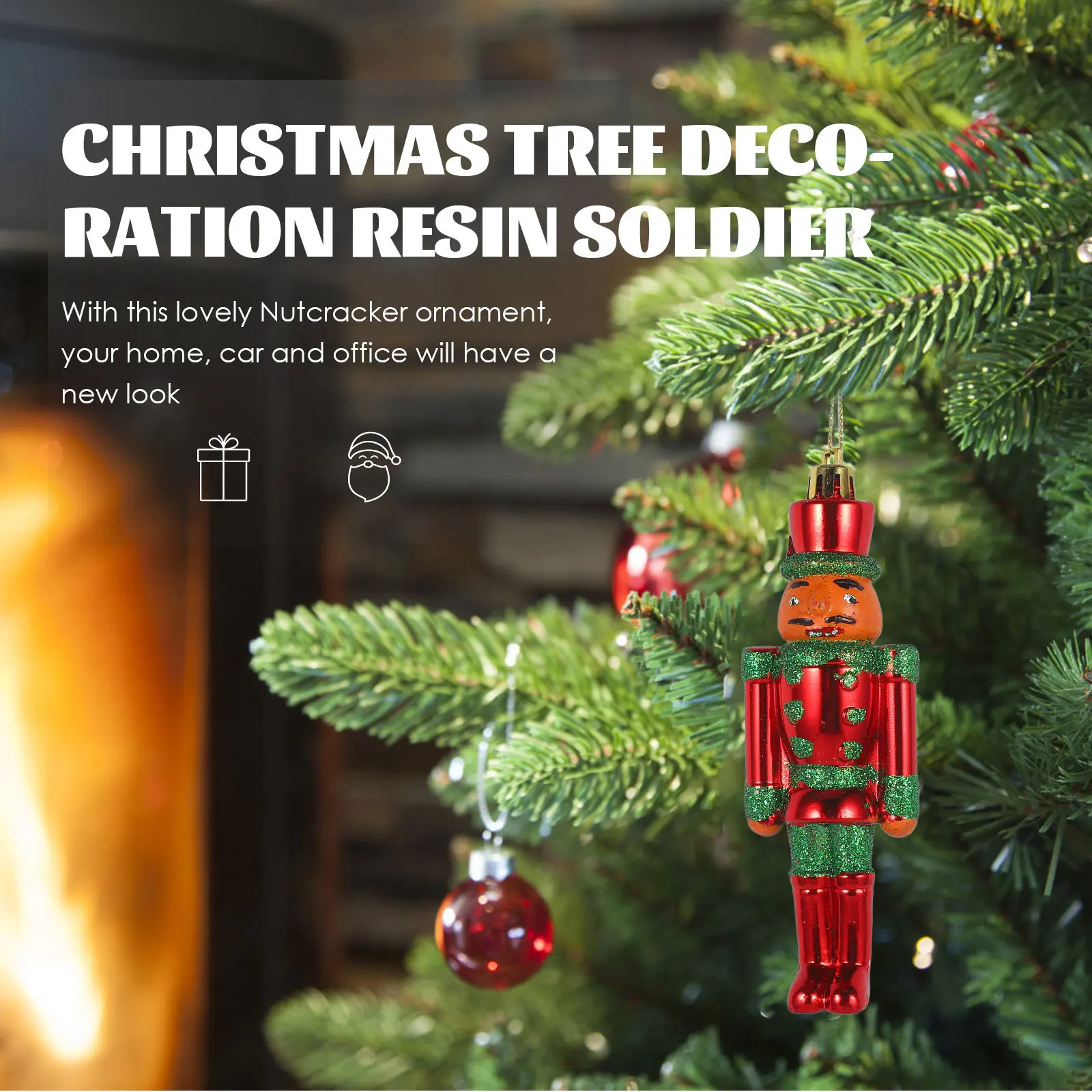 

3Pcs Nutcrackers Decorations Xmas Nutcracker Pendant Festive Cheerful Christmas Party Decoration Hanging Christmas Nutcracker