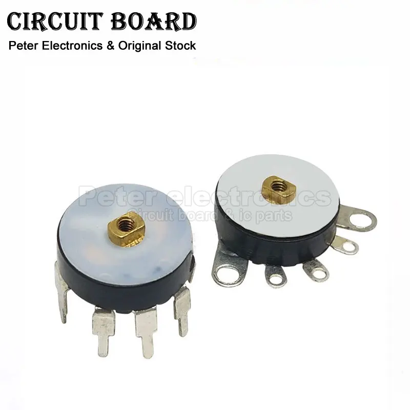 10pcs RV12MM B10K B50K Bent  Flat Pin B503 B103 Power Amplifier Sound Volume Radio Potentiometer With Switch Corner Pin icpart