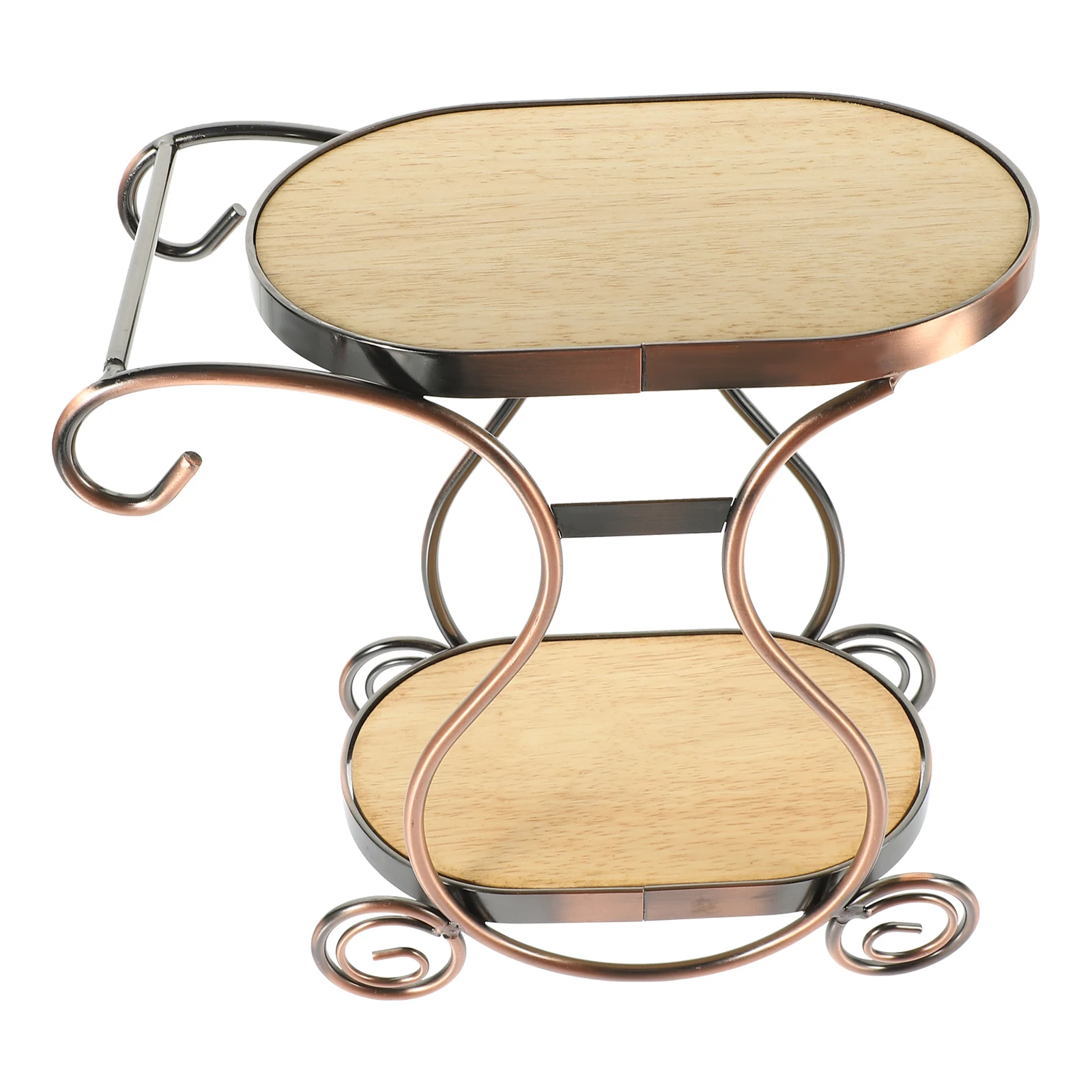 

Wooden Iron Storage Rack Double Layer Mug Holder Kitchen Table Cup Storage Rack Top Display Shelf for Cups Glass