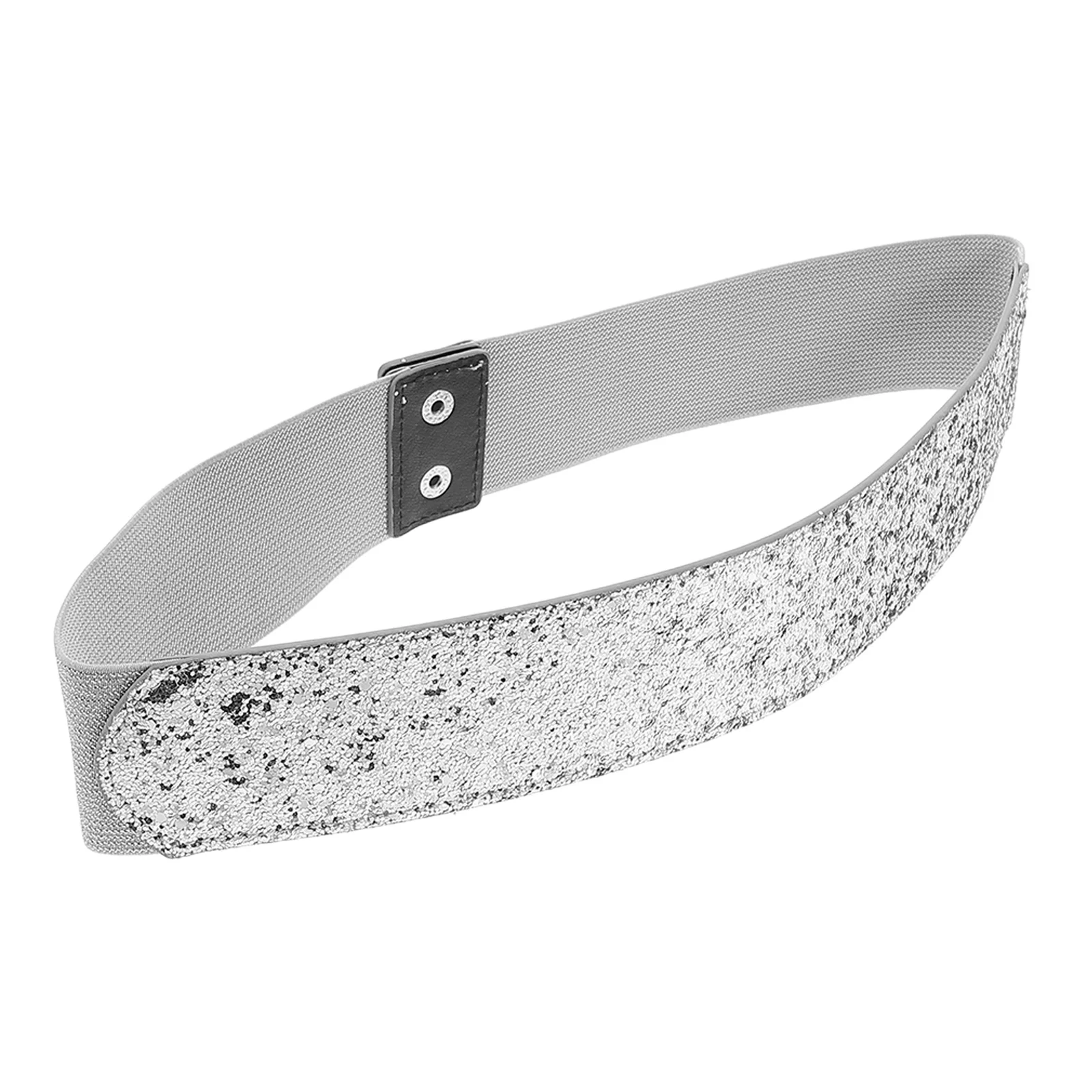 Cintura elasticizzata con paillettes glitterate per donna Cintura regolabile in vita larga per abiti da festa e occasioni speciali