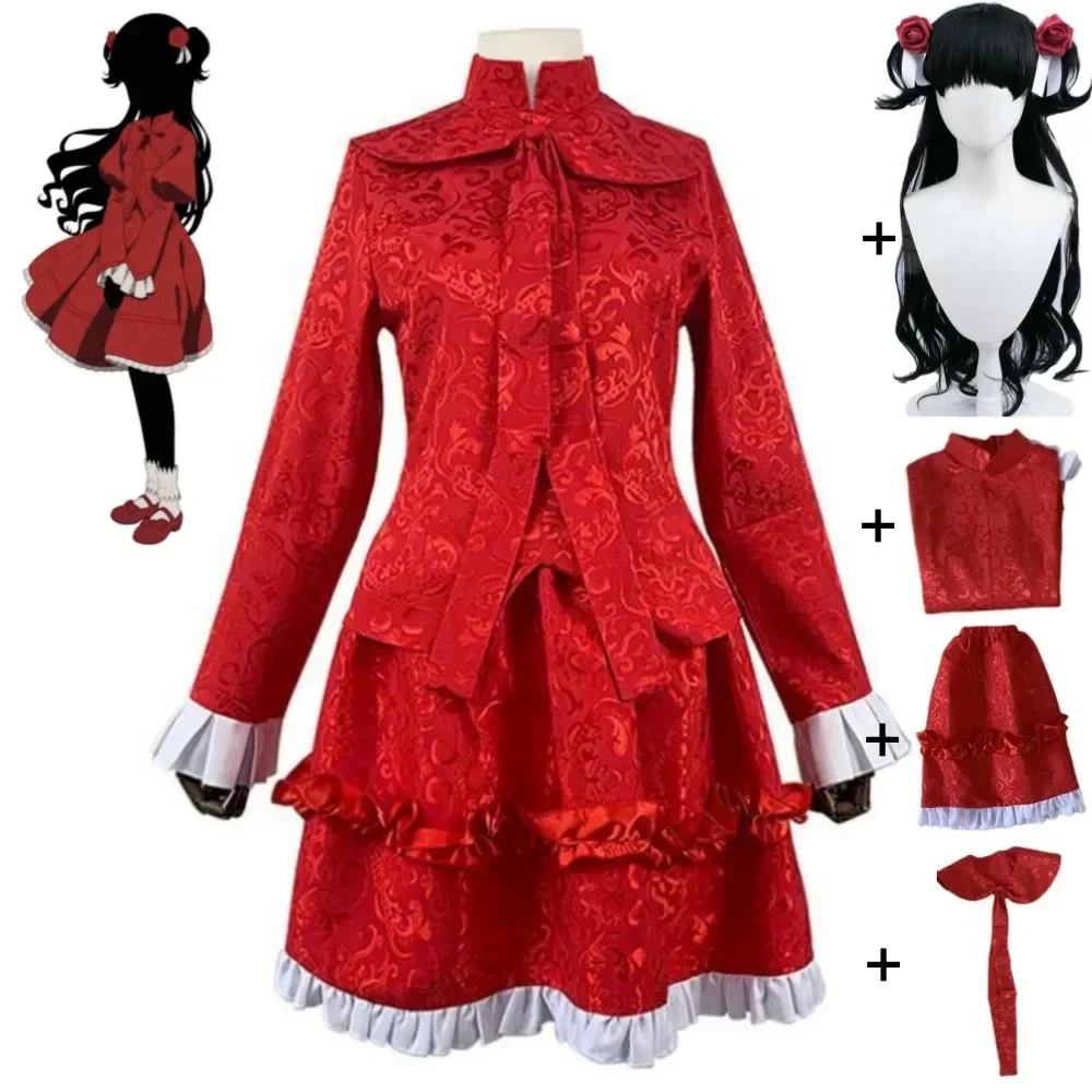 

Anime SHADOWS HOUSE Kate Shadow Cosplay Costume Wig Kawaii Lolita Short Red Dress Dailydress Hallowen Carnival Party Suit