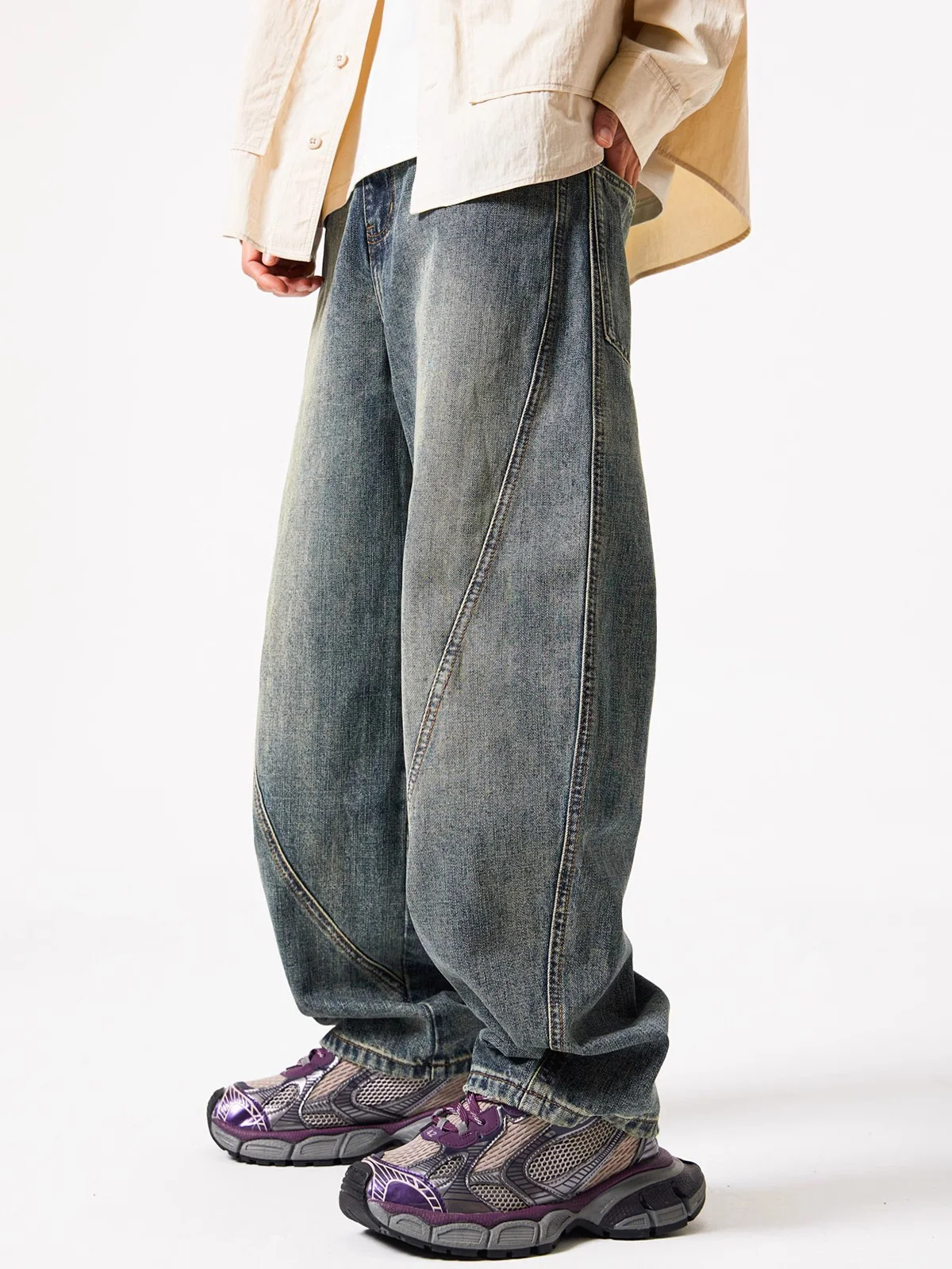 Loose Wide Leg Men'…