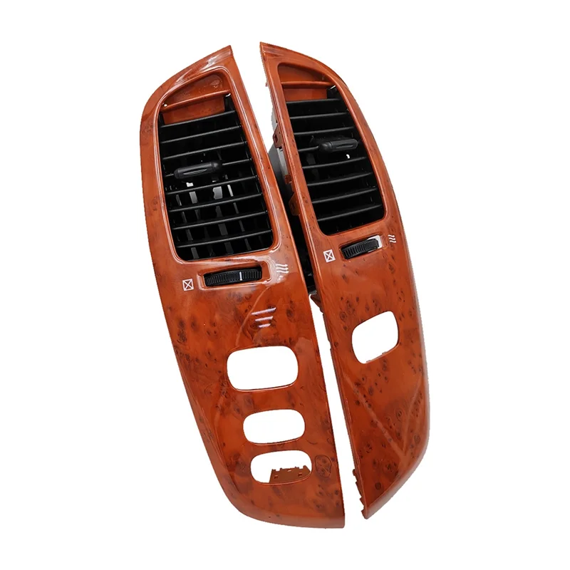 Car Interior Air Vent Outlet for Toyota Land Cruiser 100 LC100 FJ100 Ujz100 1997-2007 Dashboard Air Vent Panel(Wood)