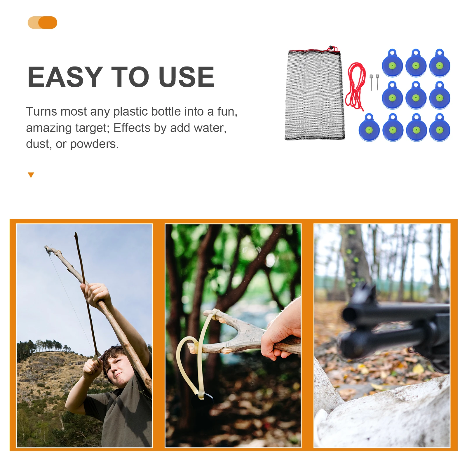 

10pcs High Pressure Bottle Caps Reusable Inflator For Outdoor Training Shooting Target Premium Abs Silicone Sturdy Durable