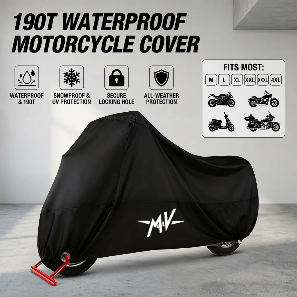 

Водонепроницаемые чехлы для мотоциклов MV Agusta 675 800 Brutale 800 1000 Turismo Veloce RC 190T, защита от пыли, дождя, снега и УФ-излучения
