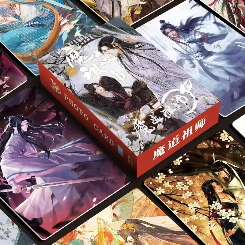 55 Pcs/Set Grandmaster of Demonic Cultivation Laser Lomo Card Wei Wuxian,Lan Wangji Mini Postcard Photo Cards Fans Gift