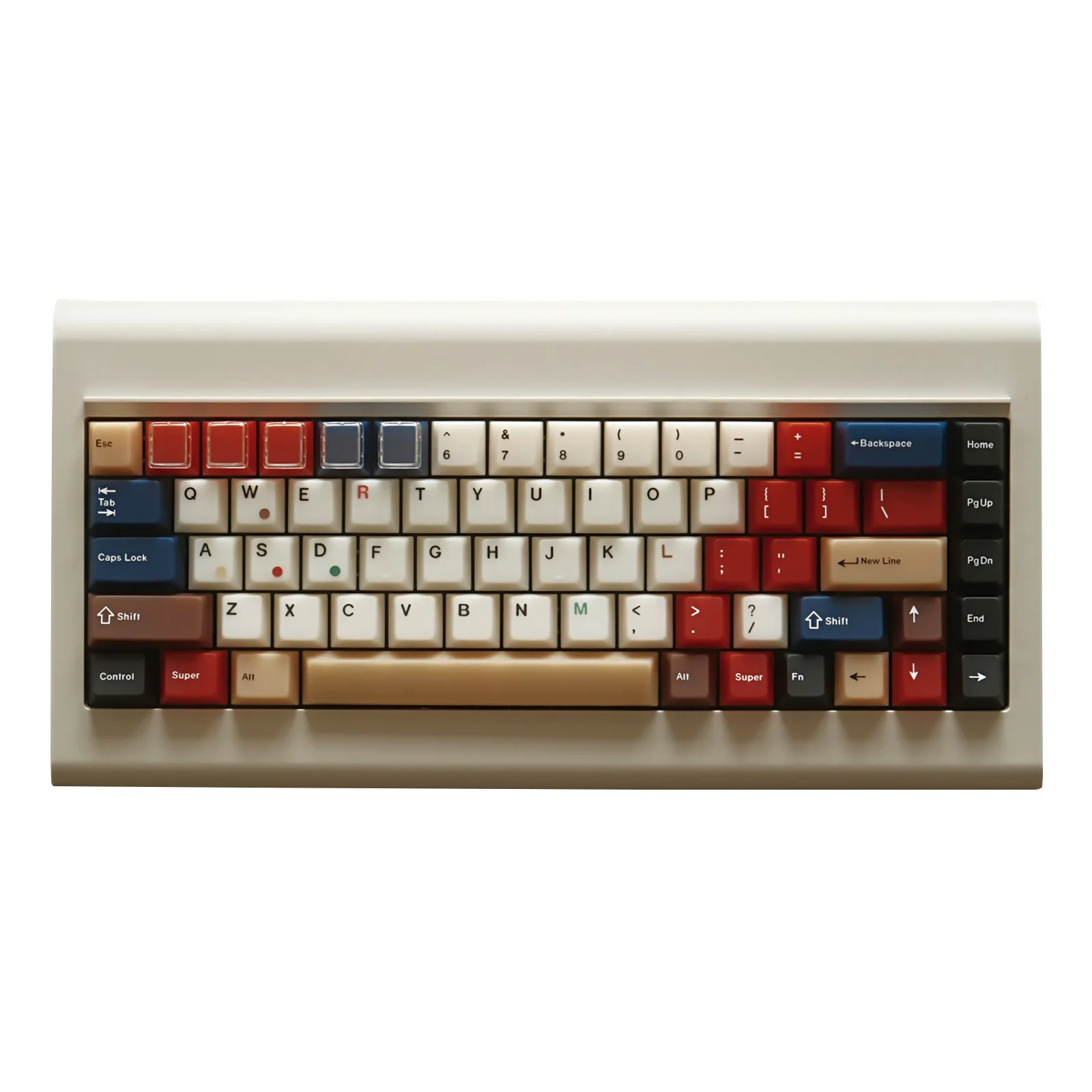 

7 Color Vintage Mixed Light Themed PC Translucent Cherry Profile Keycaps 186 Keys for Cherry Mx Switch Mechanical Keyboards