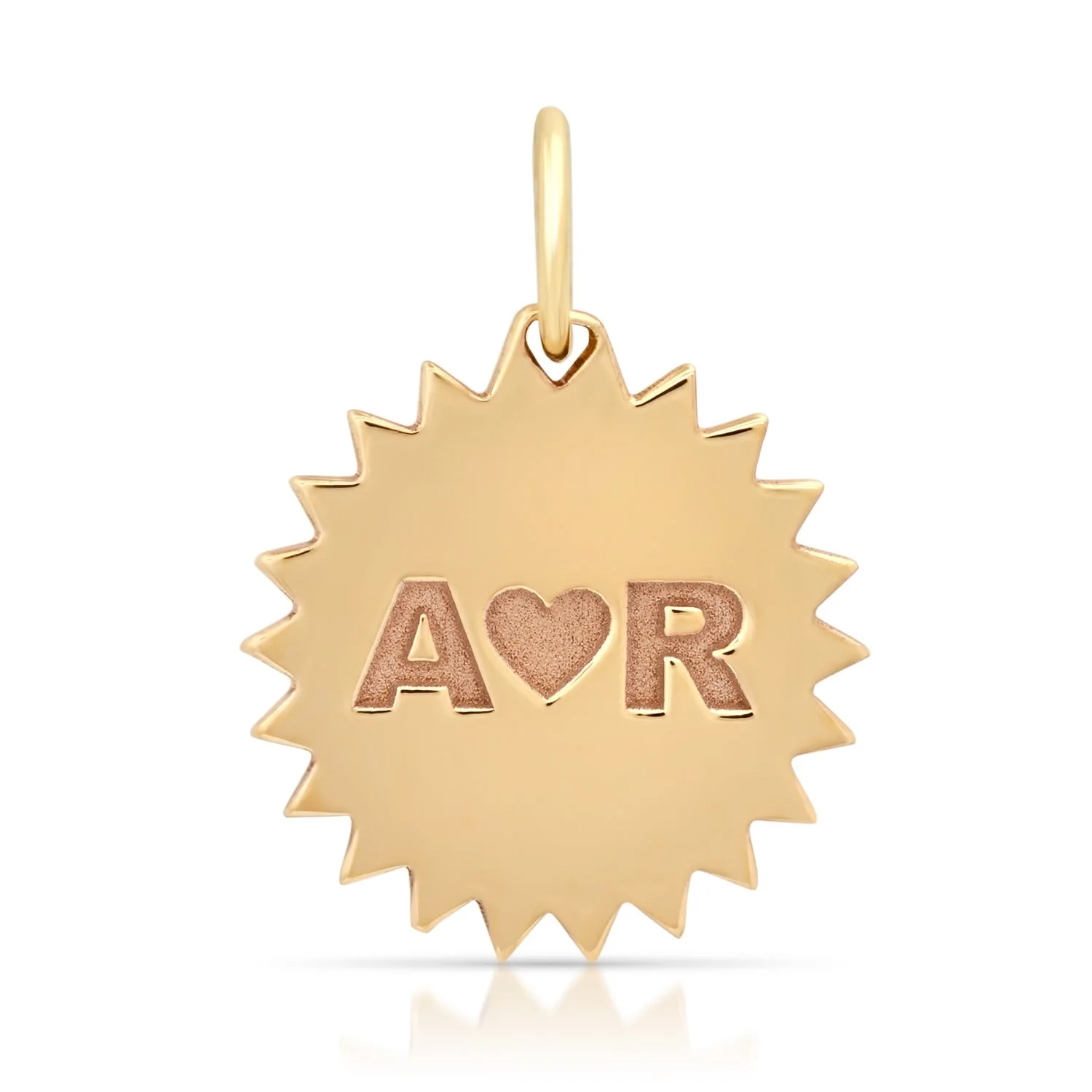 

Personalized Couple Initial Letter Custom Initial Disk Coin Scalloped Edge&Heart Custom Alphabet For Women 18K gold-plated Charm