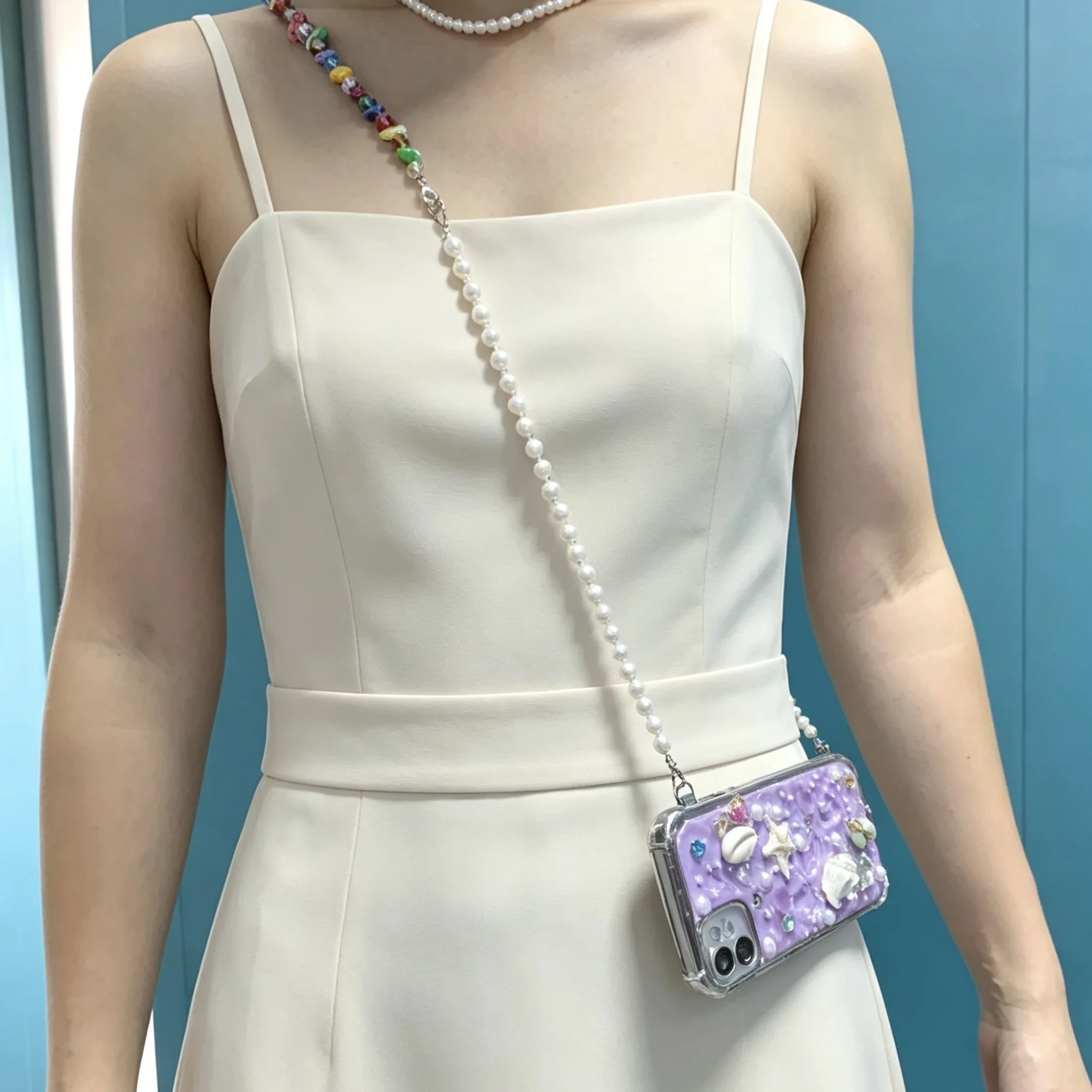Multi Use Convertible Chain Phone Lanyard Crossbody Strap Clavicle Waist Chain Commute Women Decor Jewelry Accessory