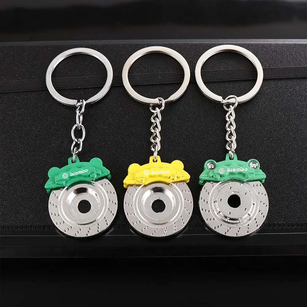 Gift Trinket Pendant Bag Pendant Anti-lost Brake Disc Keychains Waist Key Ring Wheel Caliper Keyrings Disc Brake Key Chain