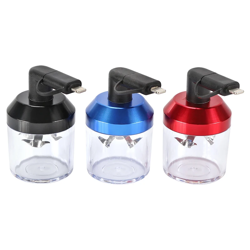 USB Electrical Protable Dry Herb Tobacco Grinder Multifunction Grass Crusher Grinders for Smoking Household Kitchen Accessories