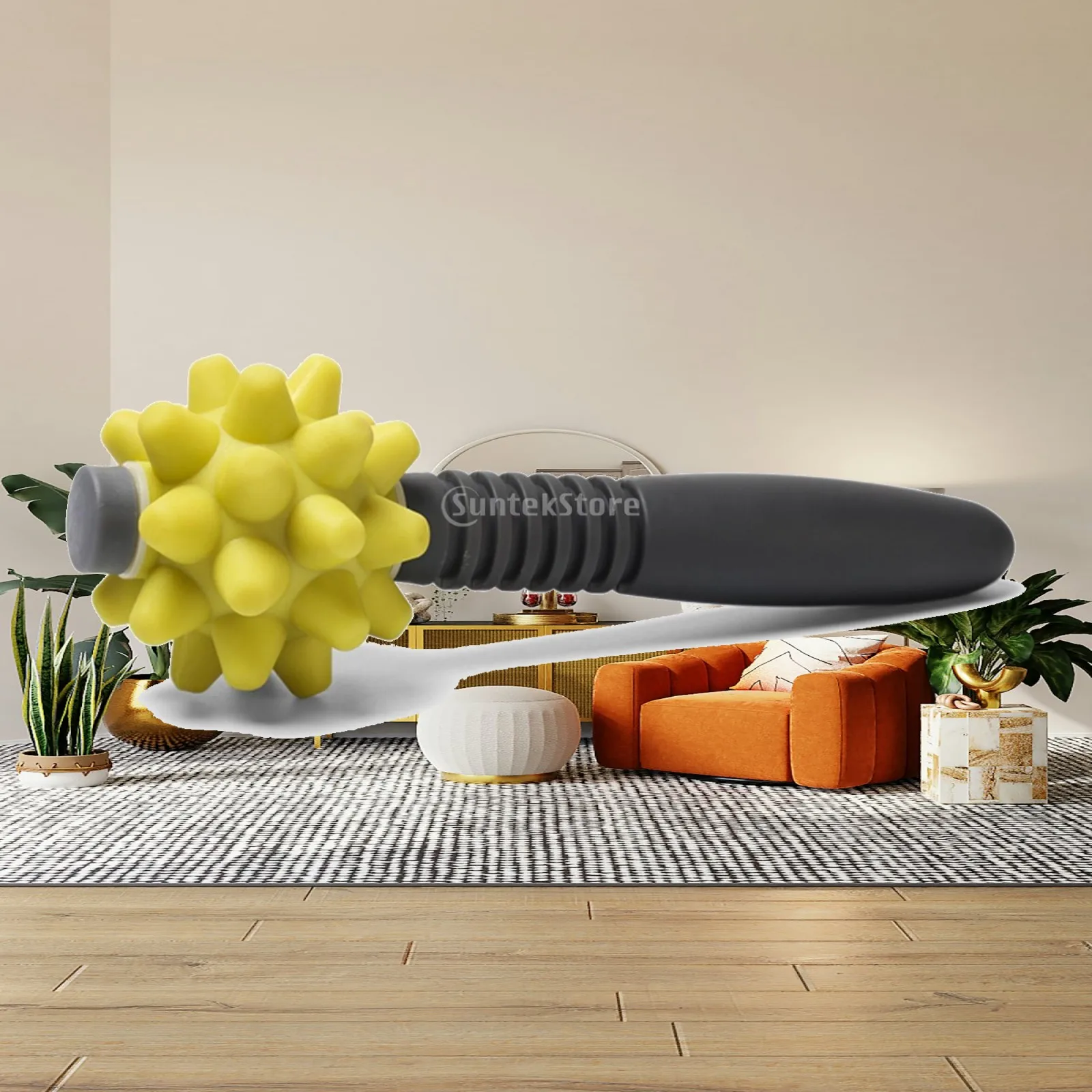 Roller Massager with Ridged Ball Deep Tissue Massage Roller Stick Spiky Massage Ball Manual Portable for Athletes