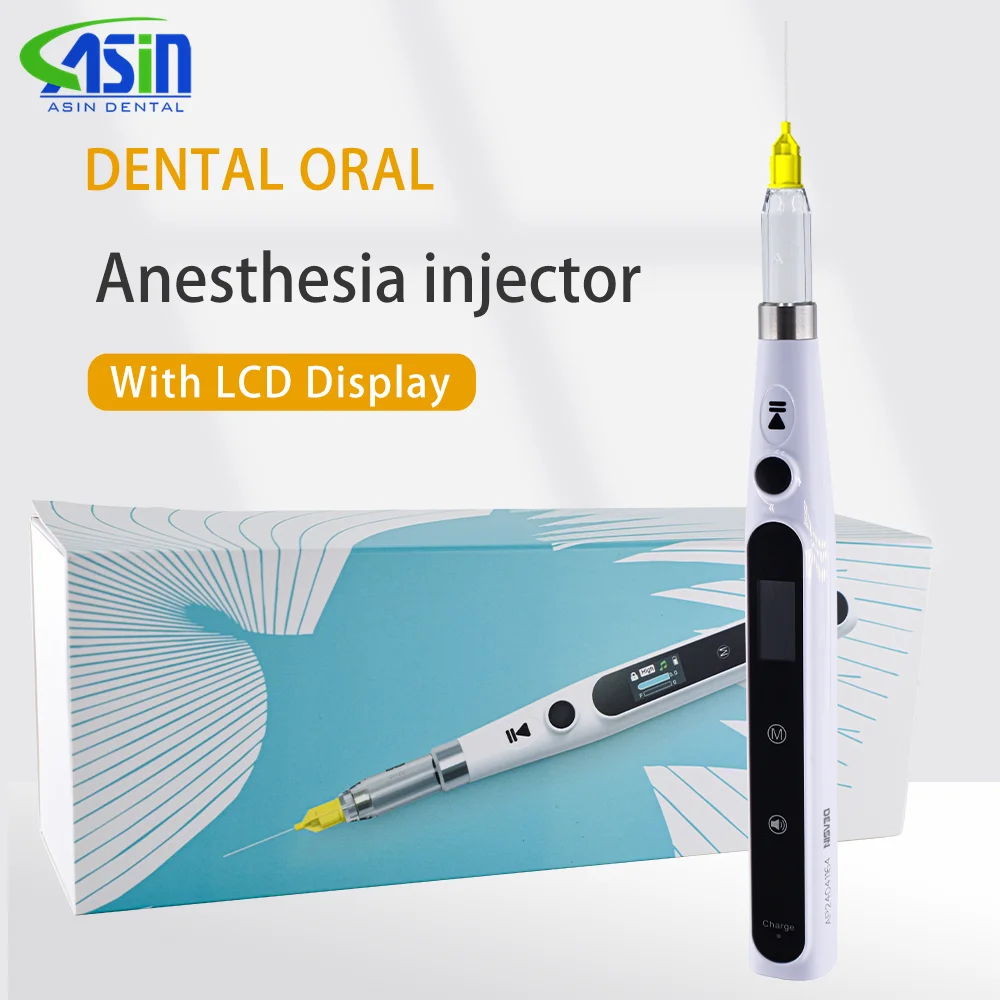 DEASIN Dental Oral Anesthesia Injector Portable Painless Wireless Local Anesthesia with Operable LCD Display Chargeable & suctio