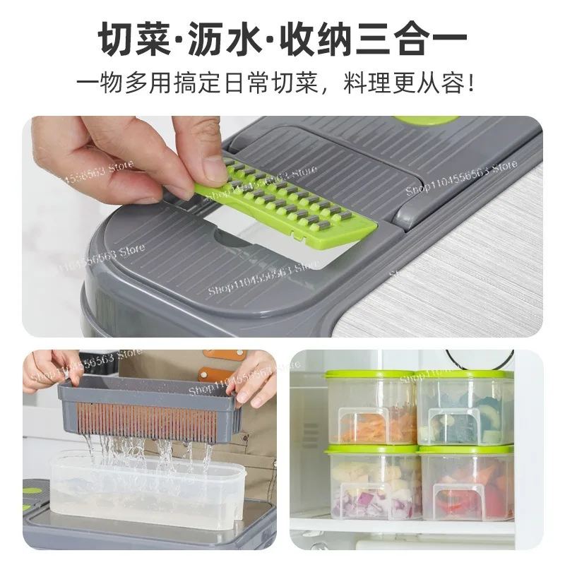 Wielofunkcyjny krajalnica do warzyw, deska do krojenia ze stali nierdzewnej, deska do krojenia, krajalnica kuchenna do warzyw, szatkowanie i krojenie