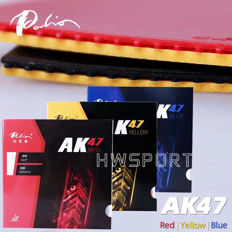 PALIO AK 47 Table Tennis Rubber Non-sticky Ping Pong Rubber Sheet AK47 Red Blue Yellow