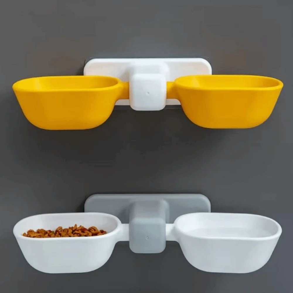 

Cute Pet Feeding Bowl Detachable Hanging Cat Hanging Feeder Adjustable Height Wall Mounted Pet Raised Feeder Pet Accessories
