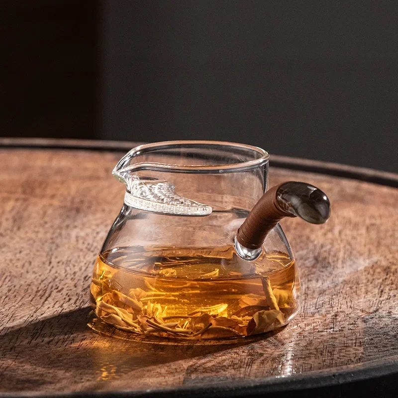 Glass Crescent Tea Separation Heat Resistant Integrated Tea Cup Tea Set