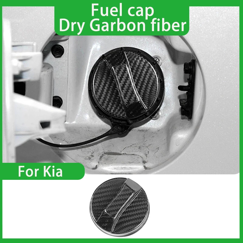 

For Kia K3 Fredy Fuel Cap Carbon Fiber Decorative Cover Real Hard Carbon Fiber Protective Case Car Interior Tuning Accessories