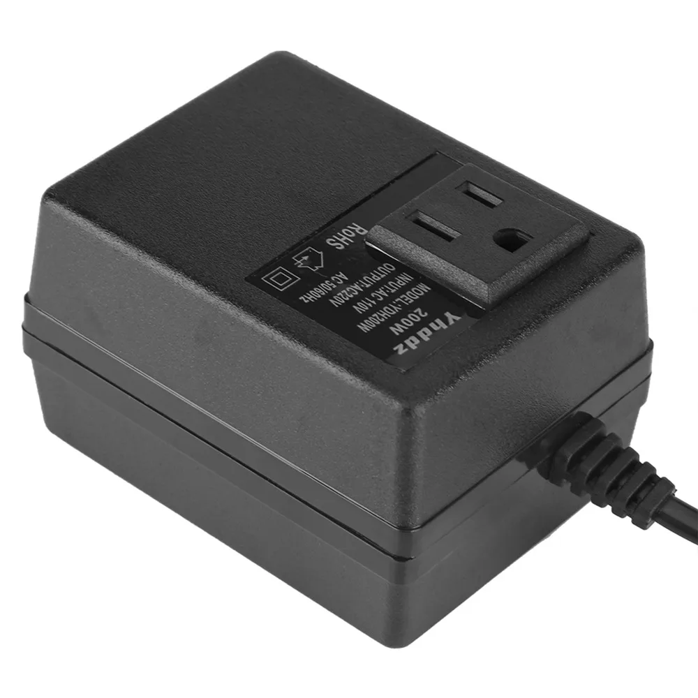 200W rated power Voltage Converter 110V/220V bidirectional conversion Portable travel design Step Up Transformer