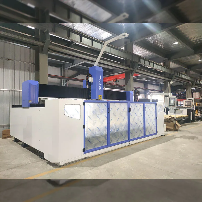 เครื่องจักรหิน 5 แกนอเนกประสงค์ เครื่องเลื่อยสะพาน 5 แกนอัตโนมัติ สำหรับหินแกรนิต หินอ่อน เครื่องตัดหิน CNC พร้อมฟังก์ชั่นกัด