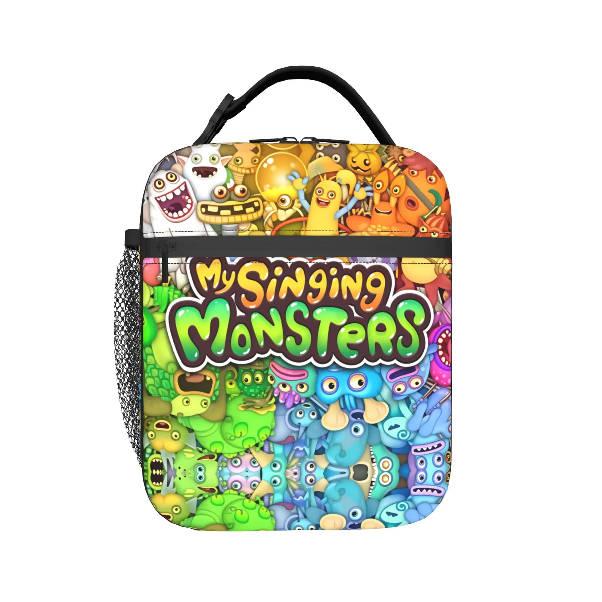 My Singing Monster Lunch Bag  Retro Lunch Box Travel Convenient Thermal Lunch Bags For Women Oxford Graphic Cooler Bag