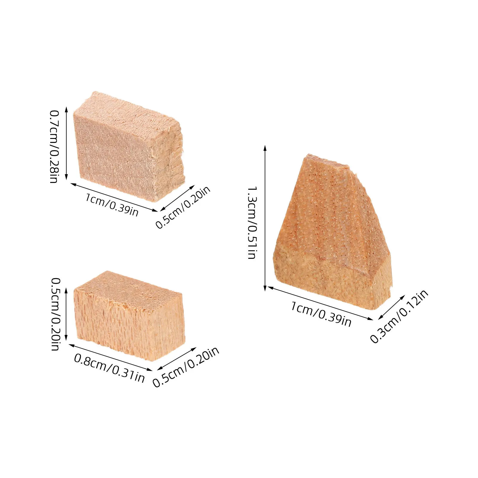 3Set Violin Bow Cork Plugs Wooden Fiddlestick Wedges Violin Bow Replacement Parts for Repair Practice Performance