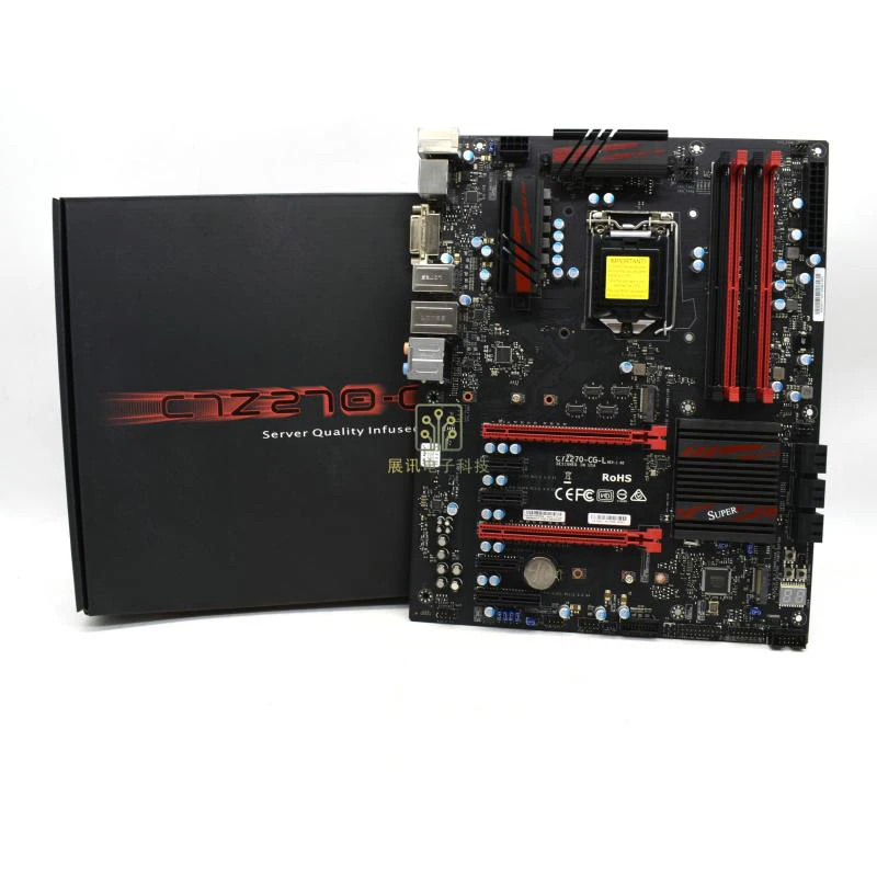 Imagem -05 - Placa-mãe do Desktop para Supermicro C7z270-cg-l Z270 Lga1151 Atx Ddr4 M.2 Suporte 7700k Teste Perfeito Boa Qualidade