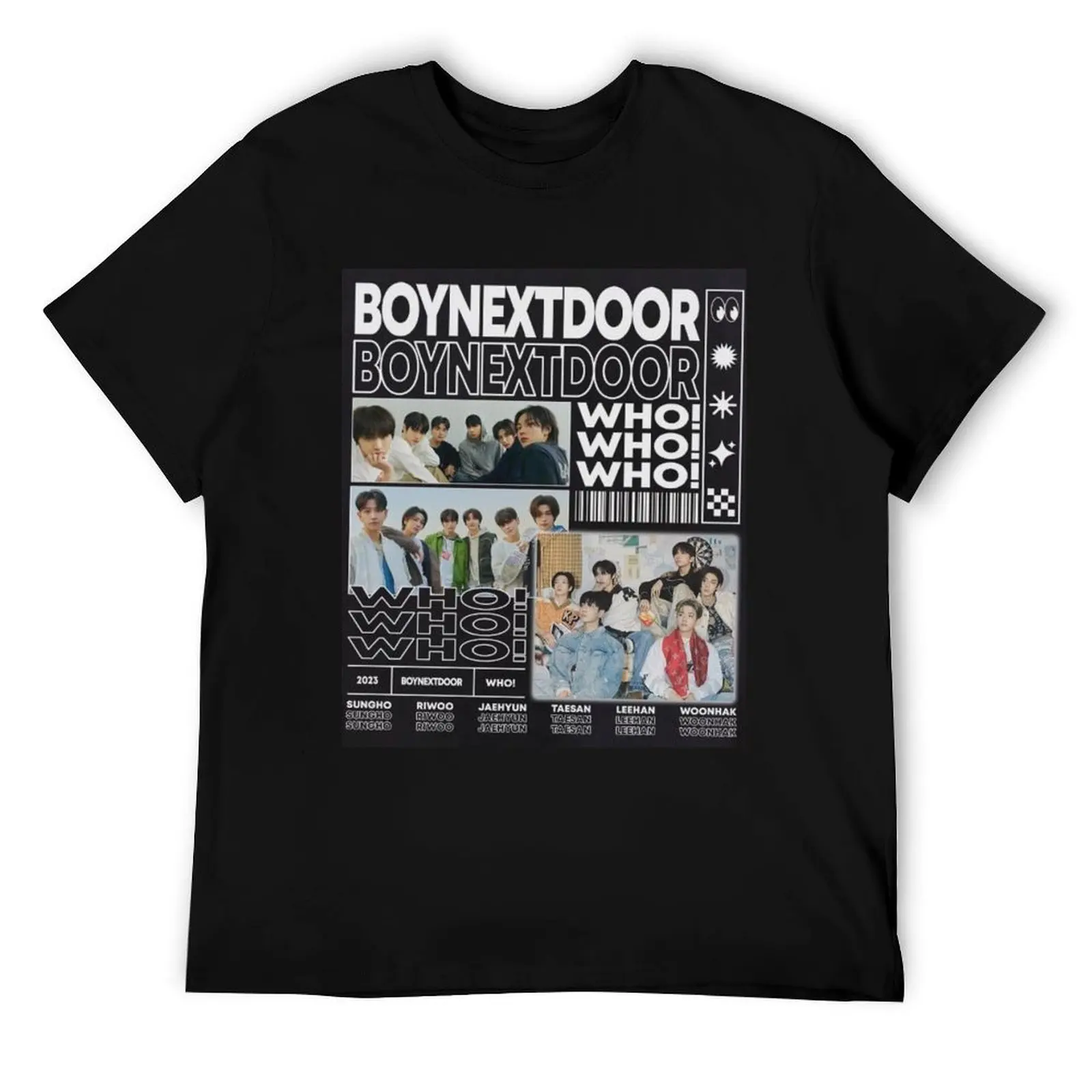 

BOYNEXTDOOR black and white hot sexy concept kpop boy group members poster JAEHYUN, SUNGHO, RIWOO, TAESAN, LEEHAN, WOONH T-Shirt