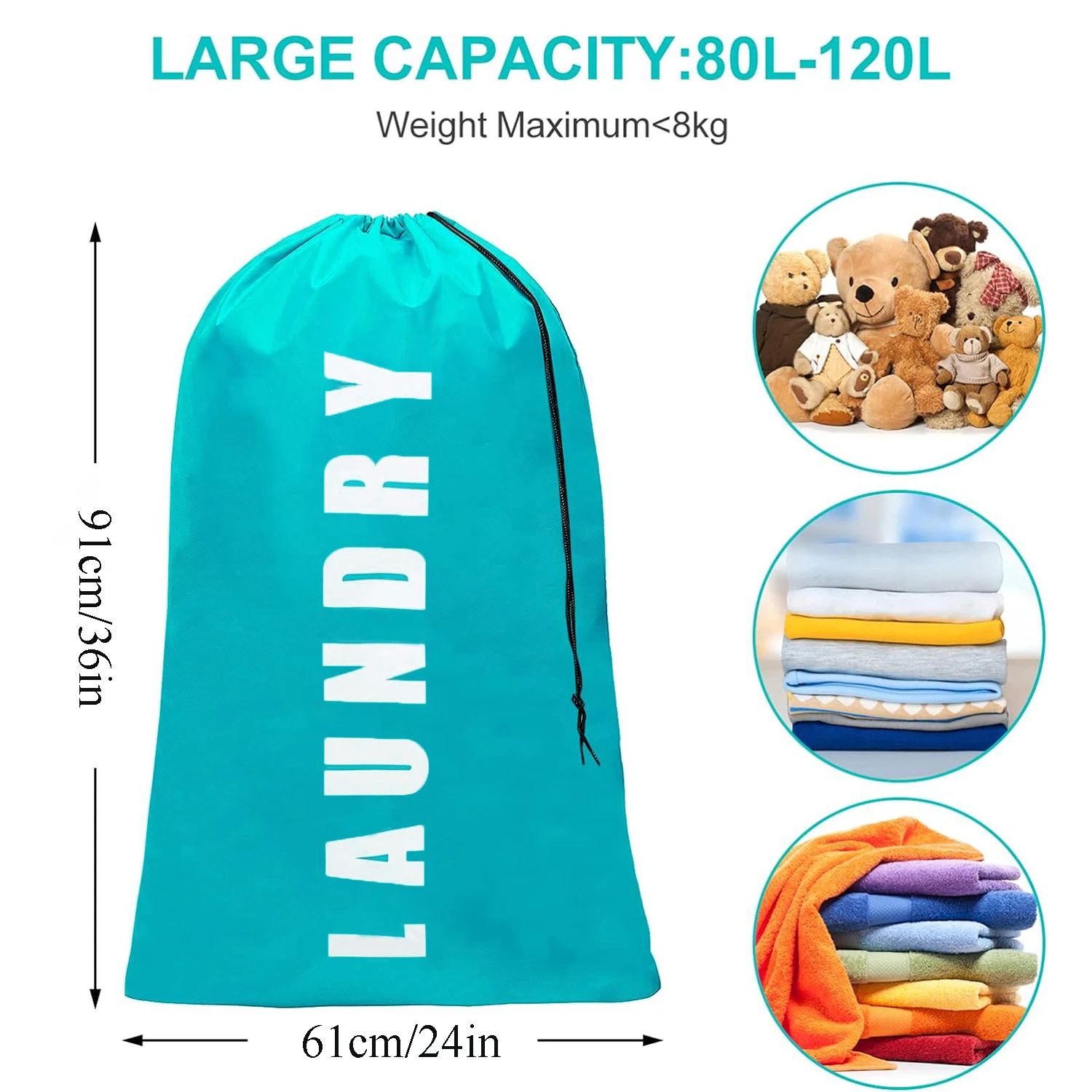 Laundry Bag,2 Pack Travel Laundry Bags for Dirty Clothes,Large Laundry Bags for Traveling,Dirty Clothes Travel Bag, 24\