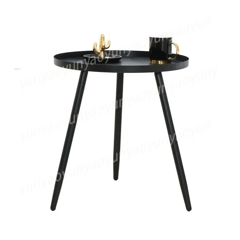 

Living Room Sofa Small Coffee Table Nordic Metal Round Tray Living Room Furniture Creative Bedside Table Small Round Table