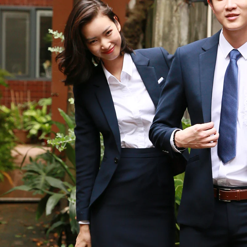 Busin Profional Suit Set for Men And Women Hotel Work orm Ss Stf Spring Autumn New Arrival Formal Wear